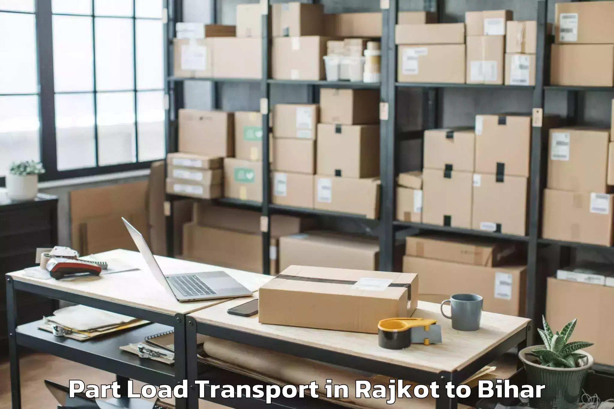 Get Rajkot to Basopatti Part Load Transport